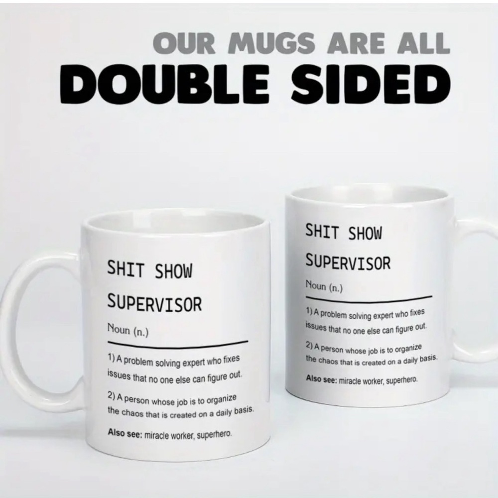 Funny coffee mug “Shit Show Supervisor” 11 oz - Picture 3 of 5